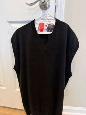 Gionfriddo Men’s Cashmere Sweater Vest Black Size XXL 2X